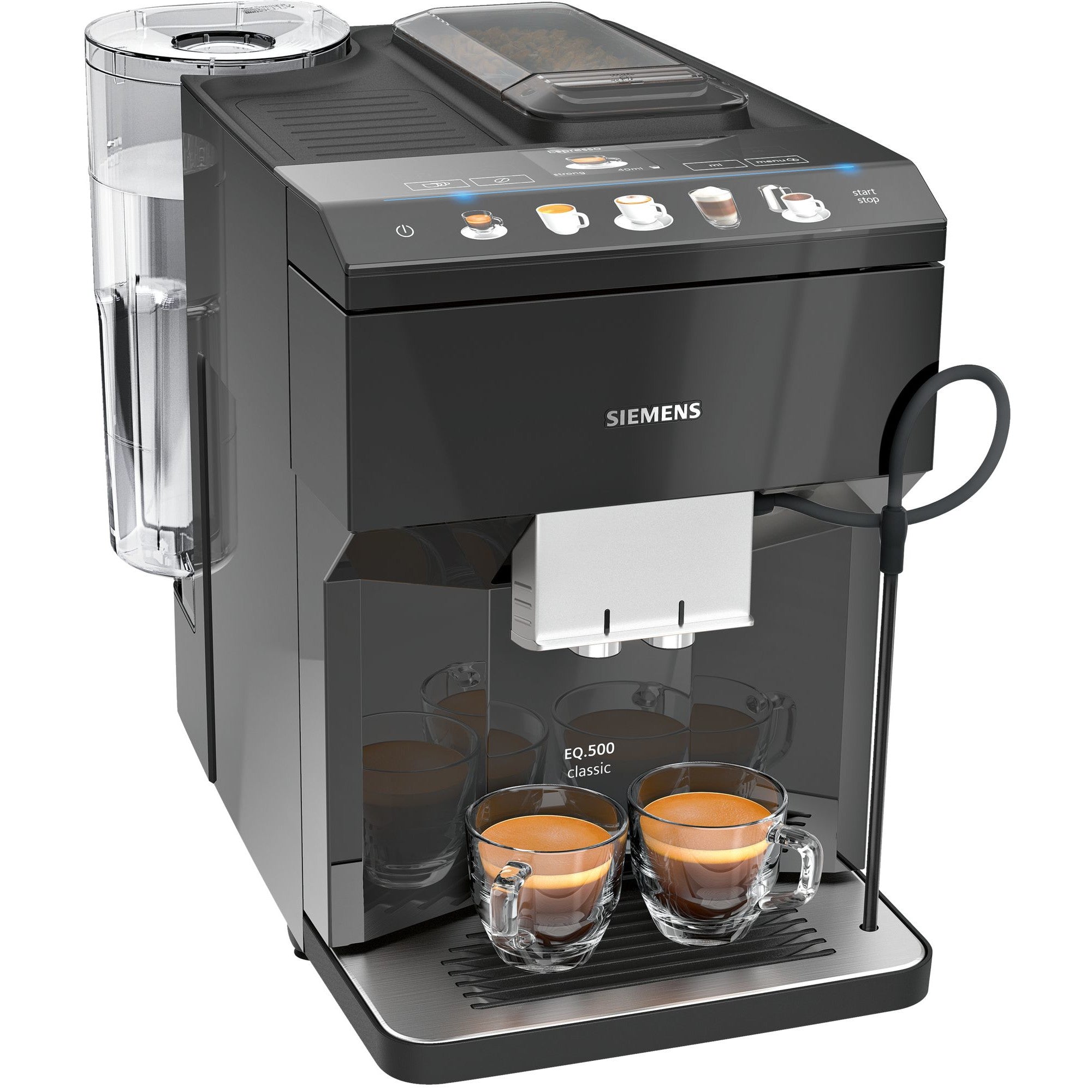 Espressor de cafea automat Siemens TP503R09, 1500W, 15 bar, Display CoffeeSelect, Functie OneTouch, Negru