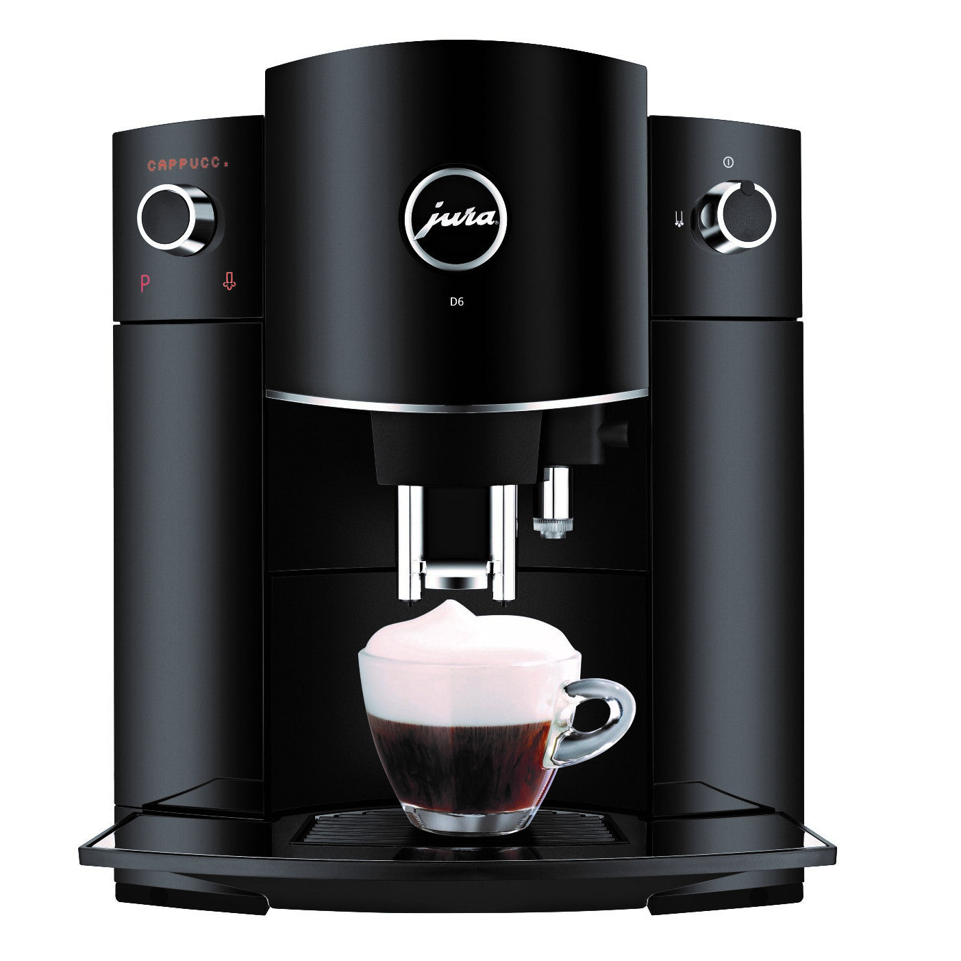 Espressor automat Jura D6, 15 bari, 1.9 l, 200 gr, rasnita AromaG2, afisaj cu text, Negru