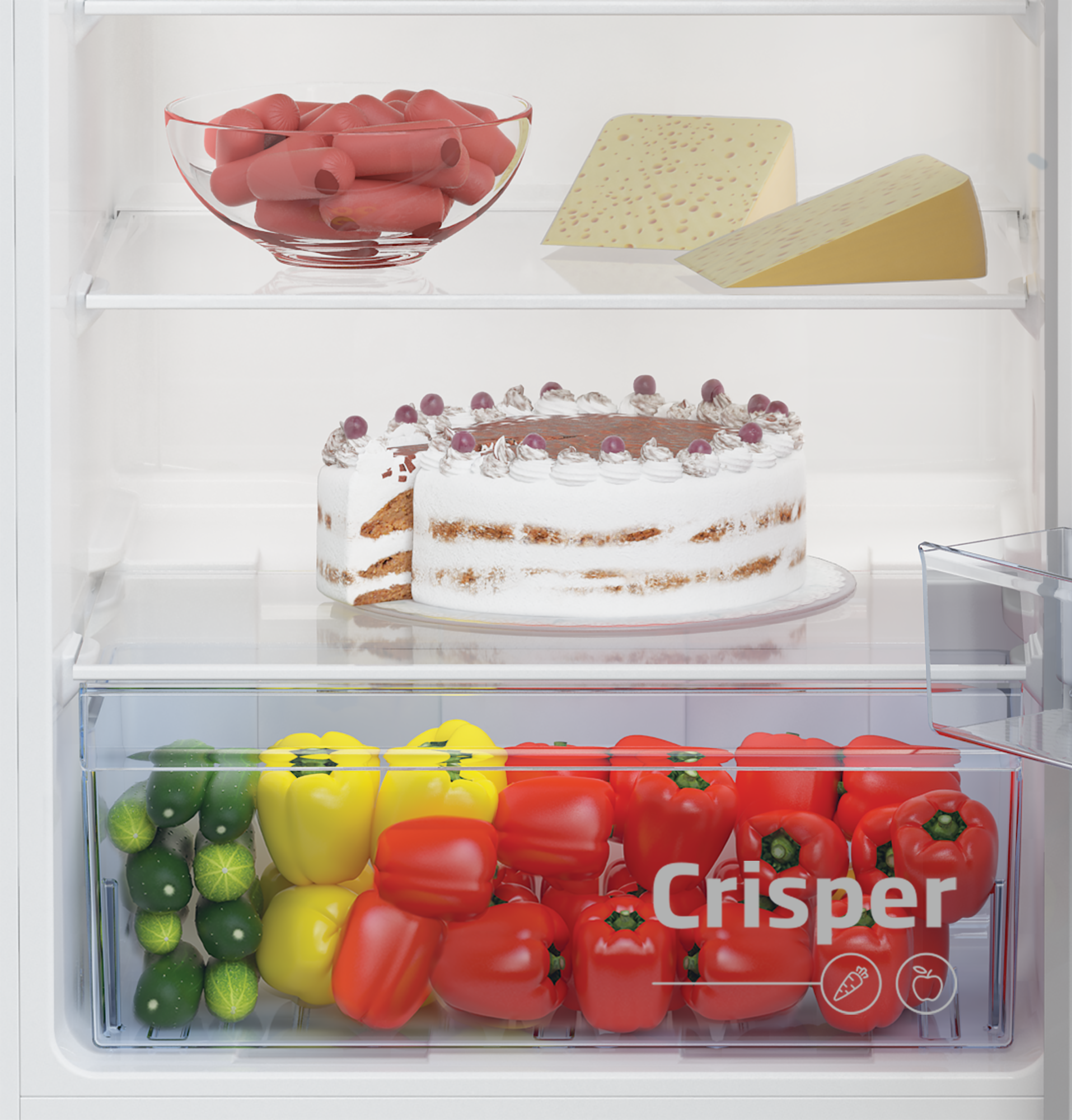 Frigider incorporabil Beko BSSA210K3SN, 175 litri, 122 cm, Alb