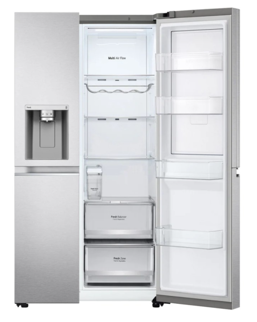 Side-by-Side LG GSJV71MBLE, clasa energetica E, 635 l, Total NoFrost, 179 cm inaltime, inox
