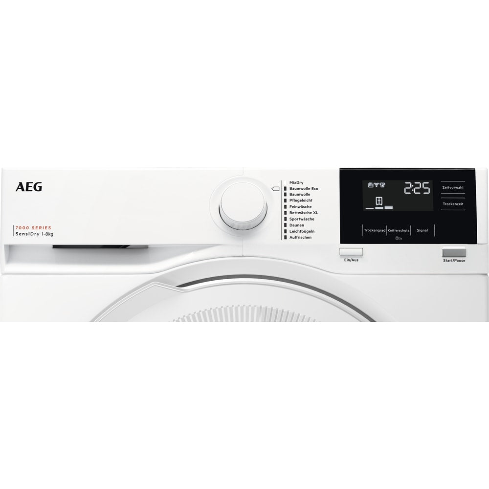 Uscator de rufe AEG Serie 7000 TR7T850EX, pompa de caldura, clasa energetica A++, 8 kg, ECO Lavatherm, alb