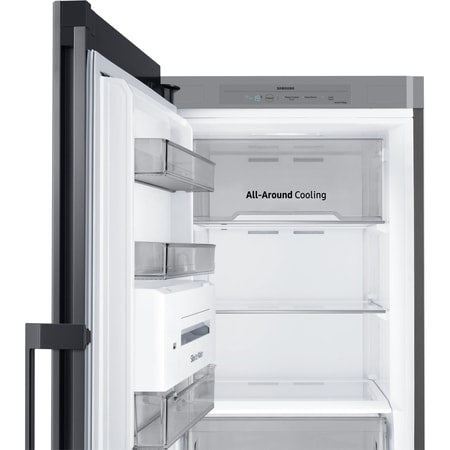 Congelator Samsung Bespoke RZ32B76D6VG/EG, clasa D, 323 l, NoFrost, Afisaj, 4 sertare, 185,3 cm, Negru
