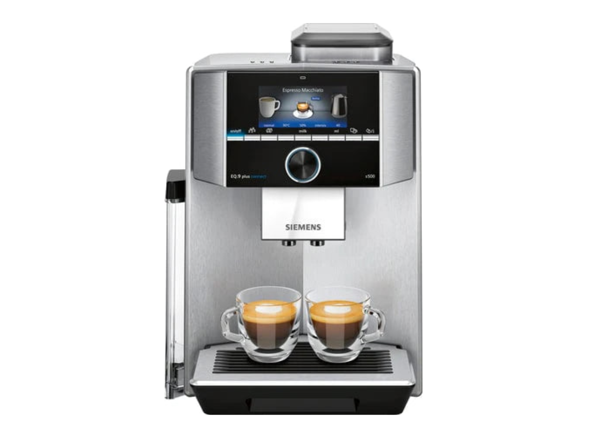 Espressor automat Siemens EQ.9 Plus Connect s500 TI9558X1DE, Otel inoxidabil, Home Connect, 19 bar, 2.3 l, 1500 W, Argintiu