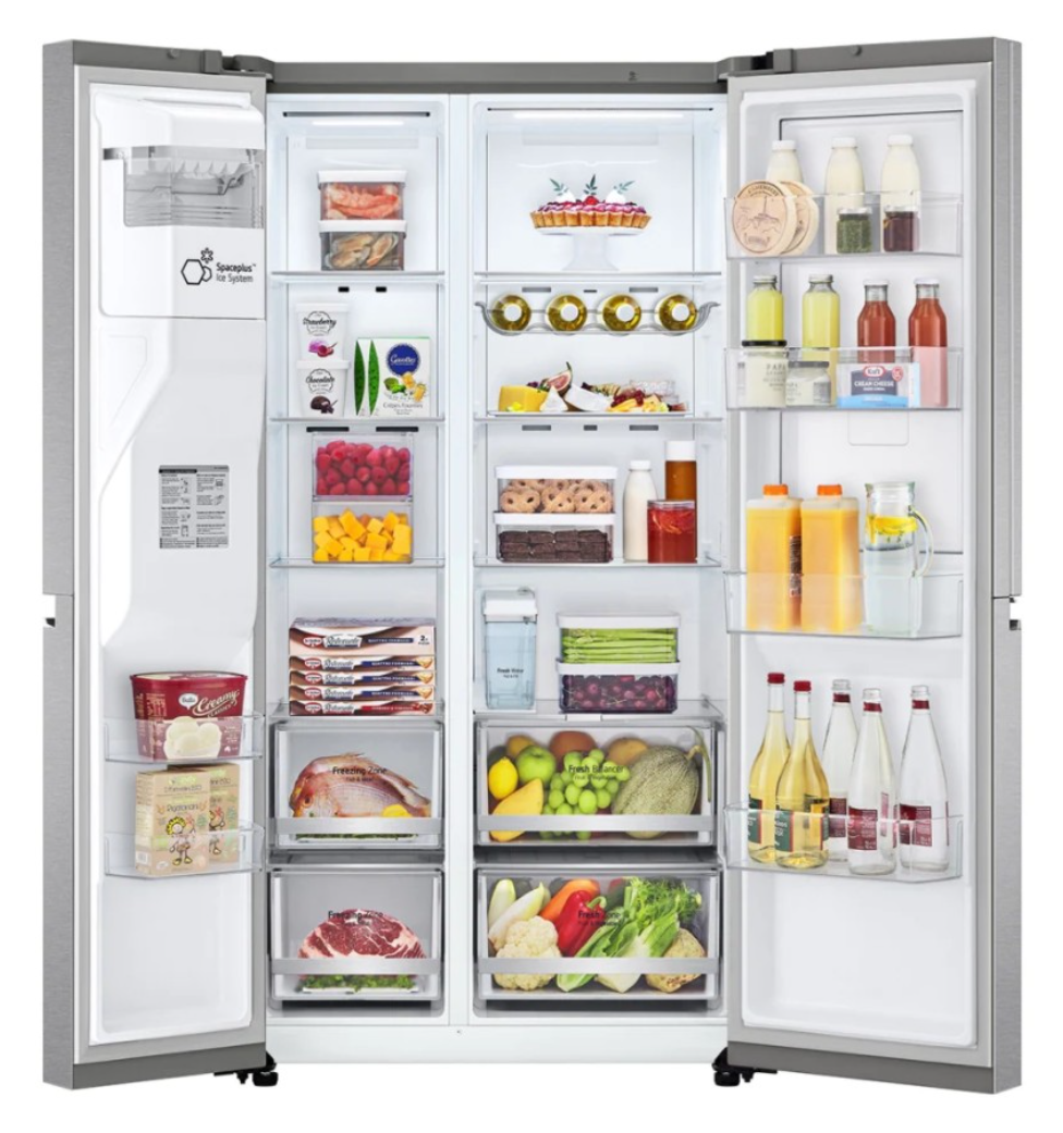 Side-by-Side LG GSJV71MBLE, clasa energetica E, 635 l, Total NoFrost, 179 cm inaltime, inox