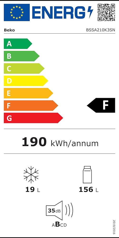 Frigider incorporabil Beko BSSA210K3SN, 175 litri, 122 cm, Alb