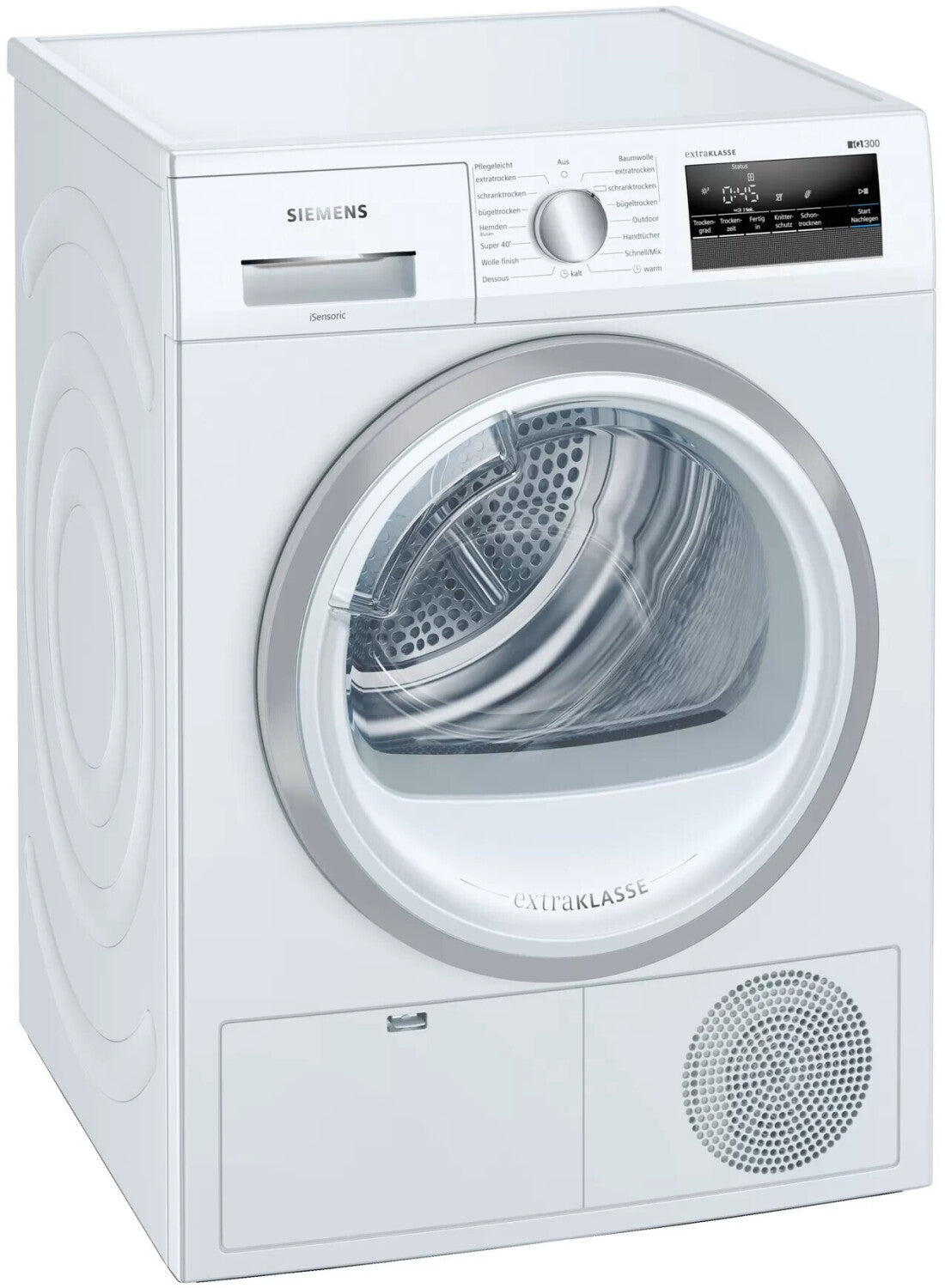 Uscator de rufe SIEMENS iQ300 WT45HV90, pompa de caldura, clasa A++, 8 kg, alb