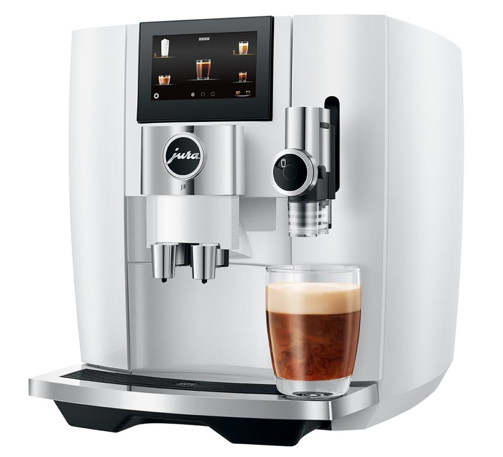 Espressor automat JURA J8 Piano White, OneTouch, 1.9 l, 15 bar, 1450 W, alb