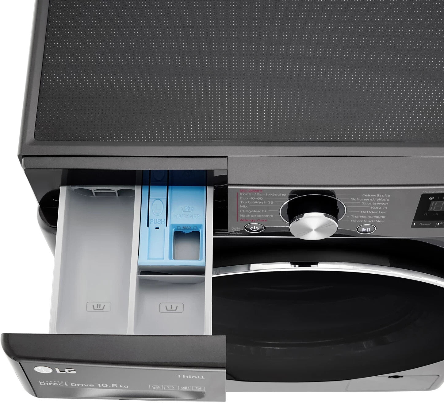 Masina de spalat rufe frontala LG F6WV710P2S AI DD, 10.5 kg, clasa energetica A, 1600 rpm, negru