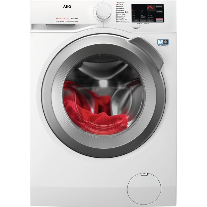Masina de spalat rufe frontala AEG L6FL831EX, 8 kg, 1400 rpm, alb