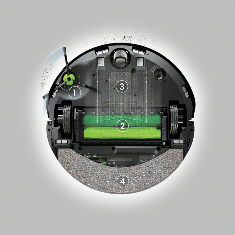 Aspirator robot iRobot Roomba Combo j9+ Clean Base, 180 minute, Ruby Bronze