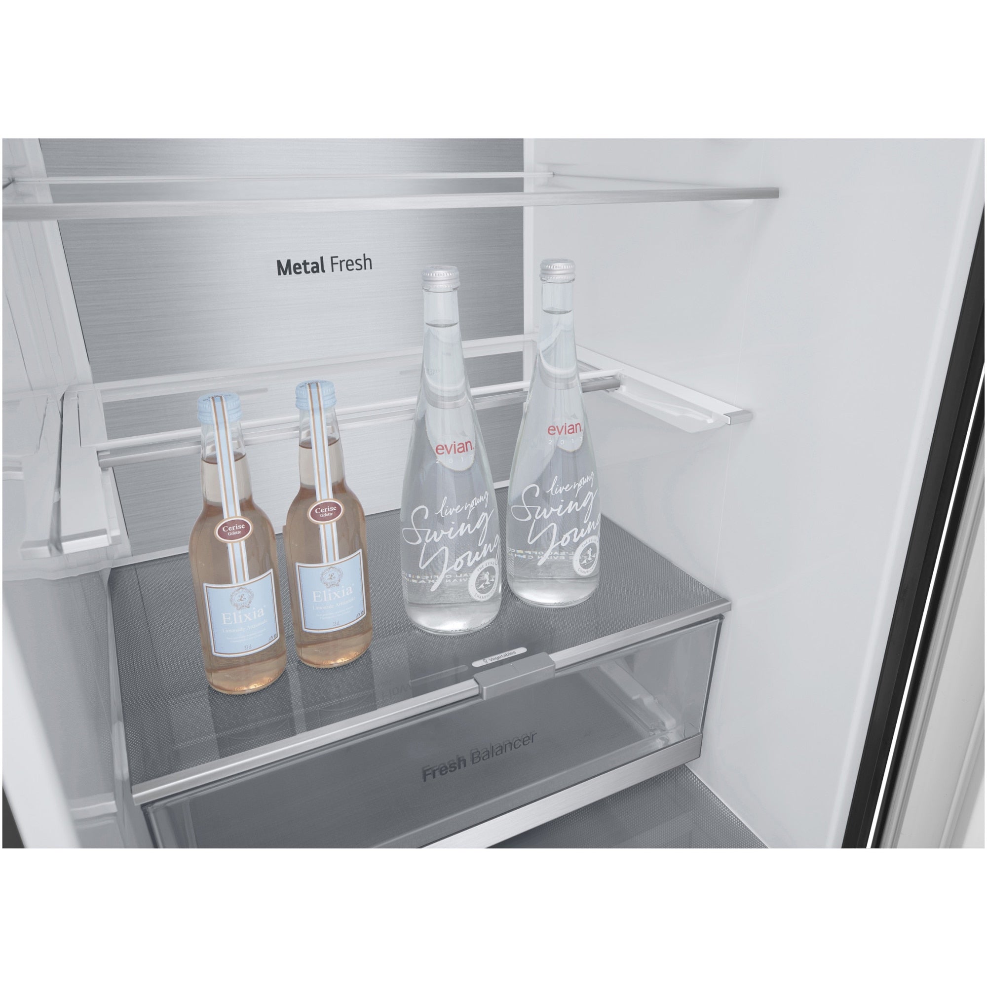 Combina frigorifica LG GBV7280BEV, Clasa B, 387 litri, No Frost, WiFi, Smart Diagnosis, 203 cm, Negru