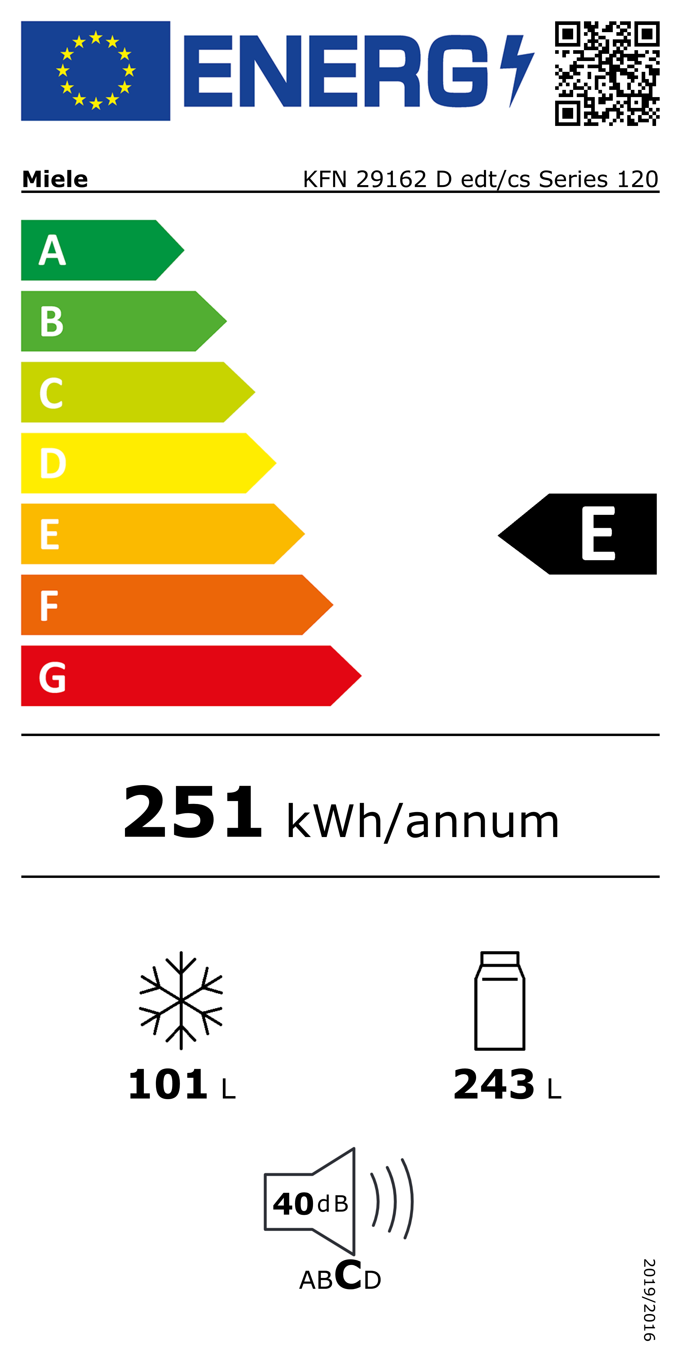 Combina frigorifica Miele KFN 29162 D edt/cs, 338 l, Clasa A++, No Frost, Iuminare LED, DynaCool, H 201 cm, Inox