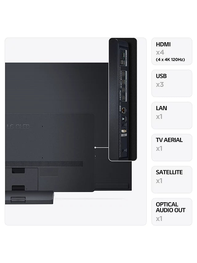 Televizor OLED LG OLED65C34LA, Smart TV 4K UHD, 165 cm, Negru