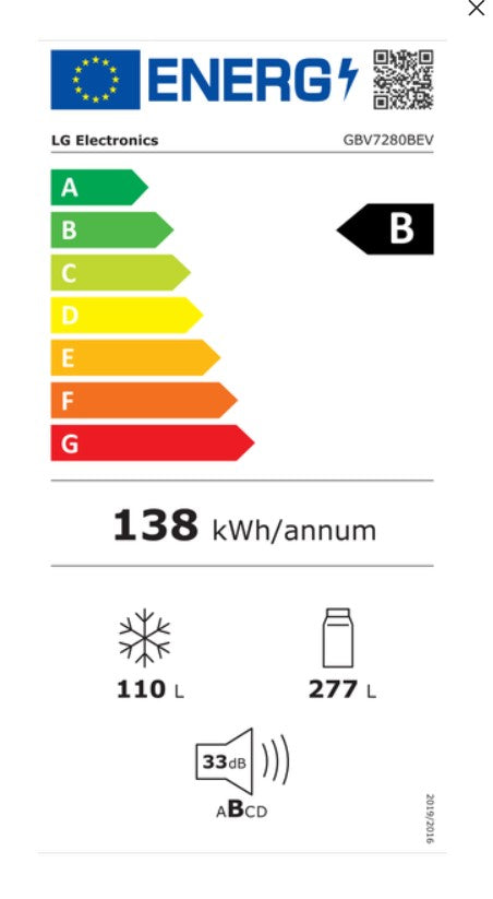 Combina frigorifica LG GBV7280BEV, Clasa B, 387 litri, No Frost, WiFi, Smart Diagnosis, 203 cm, Negru