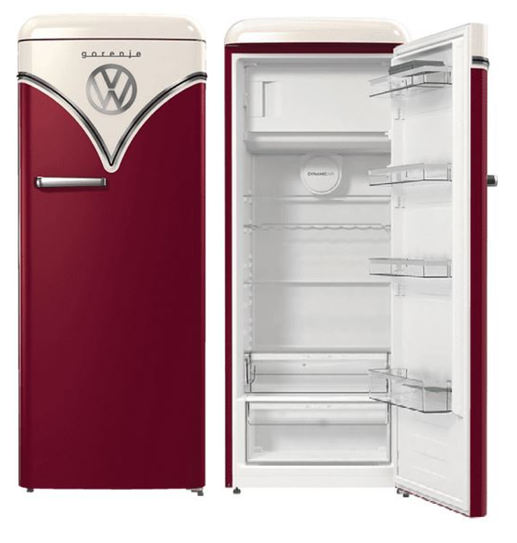 Frigider Retro Gorenje OBRB615DR, Clasa D, 247 Litri, 152.5 Cm, Bordeaux