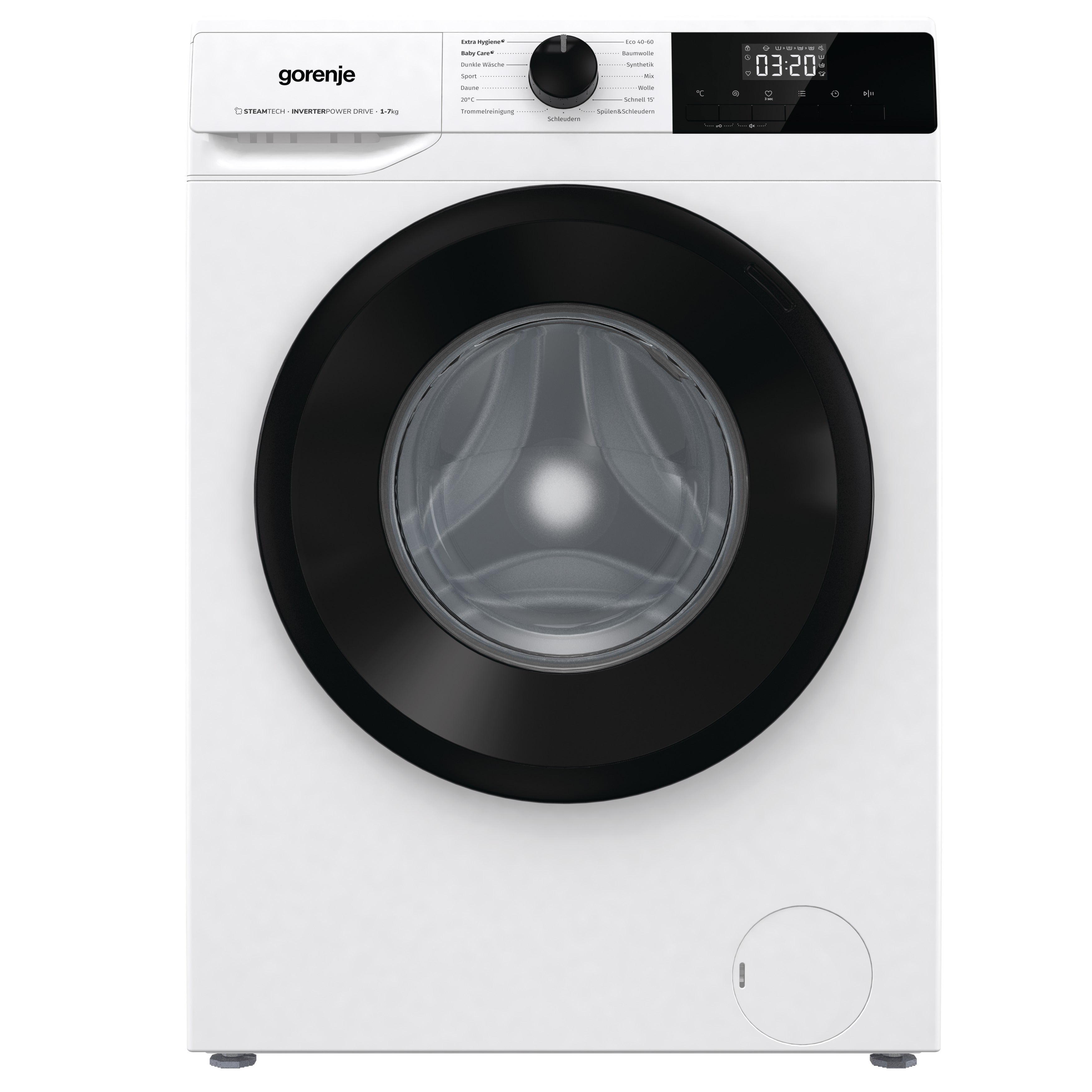 Masina de spalat rufe frontala Gorenje W2NHPI74SCPS, clasa C, 7 kg, 1400 rpm, Alb