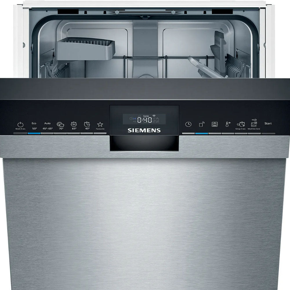 Masina de spalat vase independenta Siemens SR43HS64KE, clasa E, 45 cm, 9 seturi, 6 programe, Inox