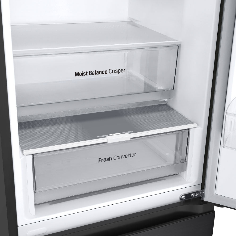 Combina frigorifica LG GBV3200CEP, clasa C, No Frost, 387 litri, 203 cm, Negru Mat