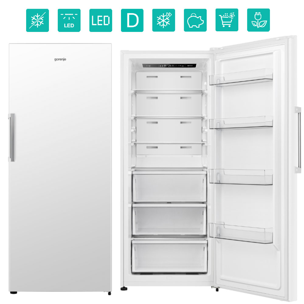 Congelator Gorenje FNC717DAW5, NoFrost, clasa D, 172 cm, 384 litri, Alb