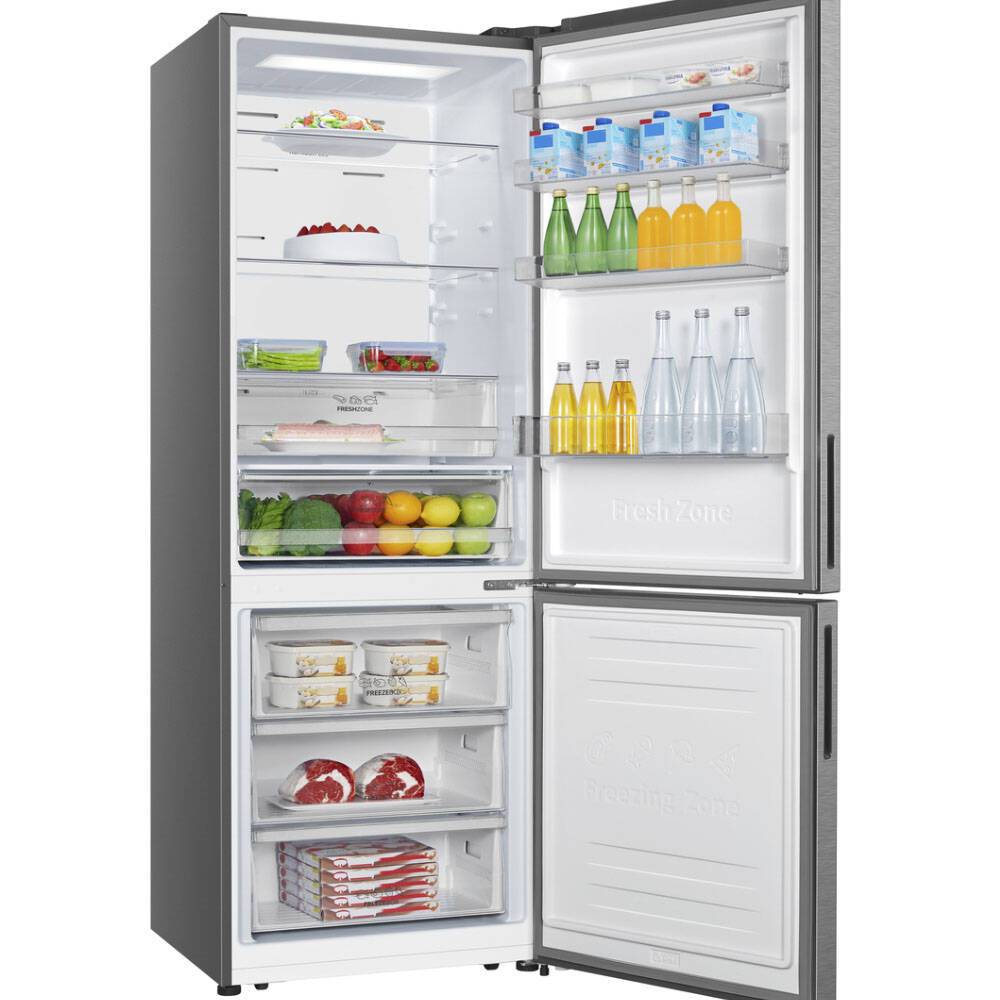 Combina frigorifica Gorenje NRK720CAXL4, Clasa C, No Frost, 70 cm, 495 litri, 201 cm, Argintiu