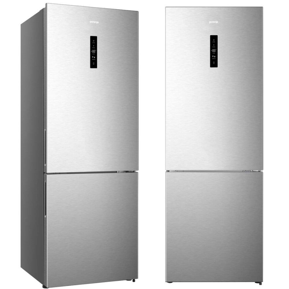 Combina frigorifica Gorenje NRK720CAXL4, Clasa C, No Frost, 70 cm, 495 litri, 201 cm, Argintiu