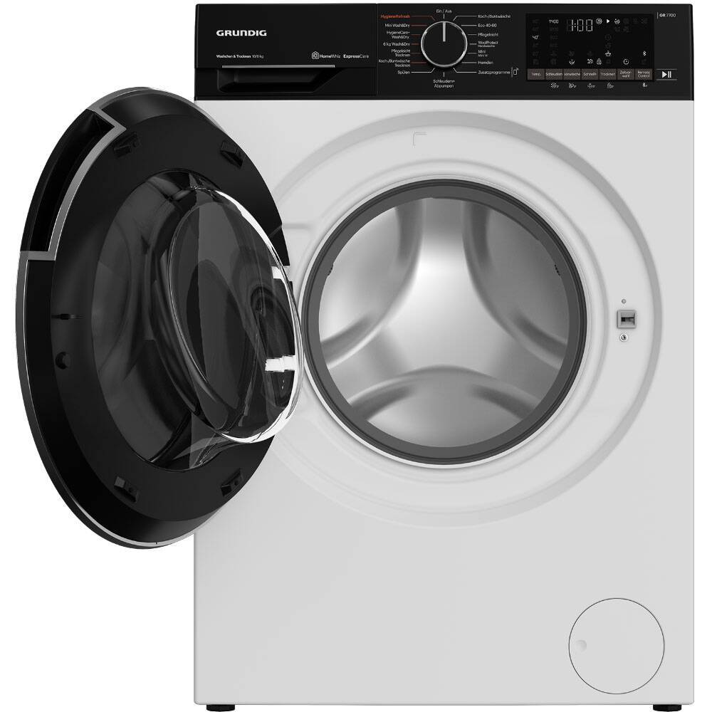 Masina de spalat rufe cu uscător Grundig GD7P510447W, clasa D, 10/6 kg, 1400 rpm, EcoMotor, Alb