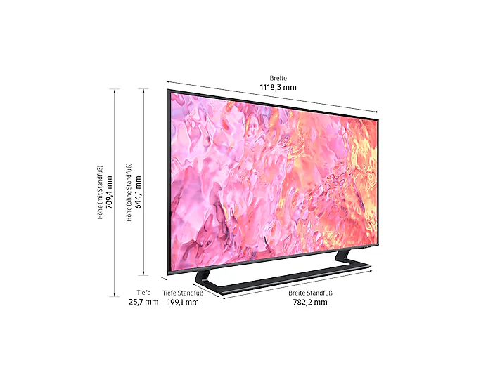 Televizor QLED Samsung GQ50Q74CAUXZG, Smart TV 4K UHD, HDR, control vocal, functie de inregistrare, Quantum Processor Lite 4K, 125 cm, negru
