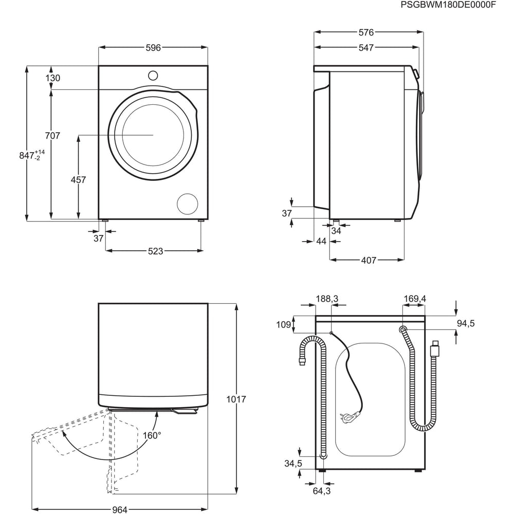 Masina de spalat rufe frontala AEG seria 6000 L6FL731EX, 7 kg, clasa A, 1400 rpm, alb