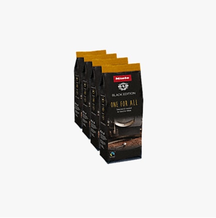Cafea boabe MIELE Espresso, Black Edition, cafea 100% Arabica, 4 x 250g