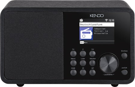 Radio KENDO DABIR Radio 21EX, DAB+, FM, Radio Internet, Bluetooth, Media player, Telecomanda, inregistrare USB, Negru