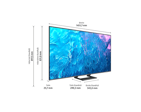 Televizor Samsung QLED GQ75Q74CATXZG, Smart TV 4K UHD, HDR, control vocal, functie de inregistrare, 100 Hz, Quantum 4K, 189 cm, Negru