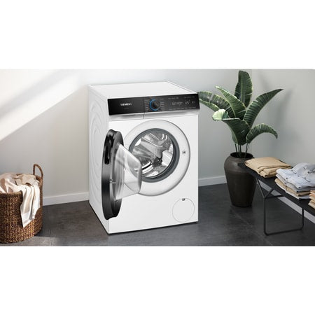 Masina de spalat rufe frontala Siemens iQ700 WG44B200EX, 9 kg, clasa A, 1400 rpm, Aquastop, speedPack XL, Alb