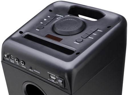 Boxa portabila KENDO Partybox 22EX, Bluetooth, 100 W RMS, USB, line-in, radio FM PLL, Negru