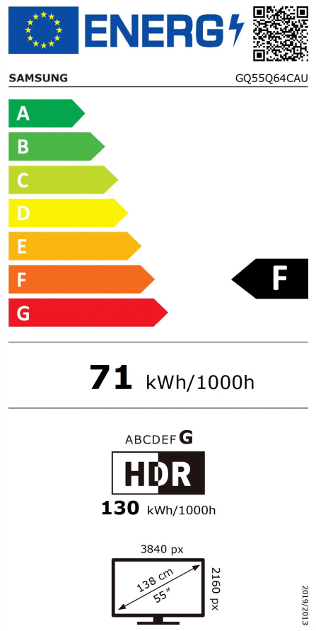 Televizor QLED Samsung GQ55Q64CAUXZG, Smart TV 4K UHD, HDR, control vocal, functie de inregistrare, AirSlimDesign, 138 cm, Negru