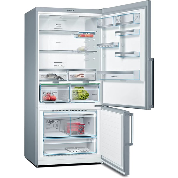 Combina frigorifica Bosch KGN86AIDP, 631 l, NoFrost, VitaFresh, Clasa D, H 186 cm, Inox antiamprenta