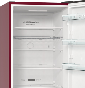 Combina frigorifica Gorenje NK89C0DR, clasa C, No Frost Plus, 361 litri, 200 cm, Bordeaux