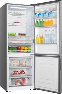 Combina frigorifica GORENJE NRK720EAXL4, Clasa E, No Frost Plus, 495 litri, 200 cm, Argintiu