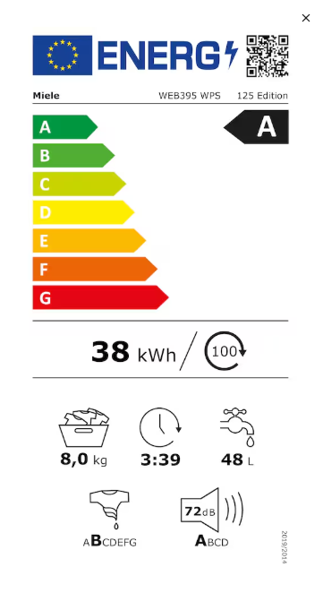 Masina de spalat Miele WEB395 WPS 125 Edition Lotus alb