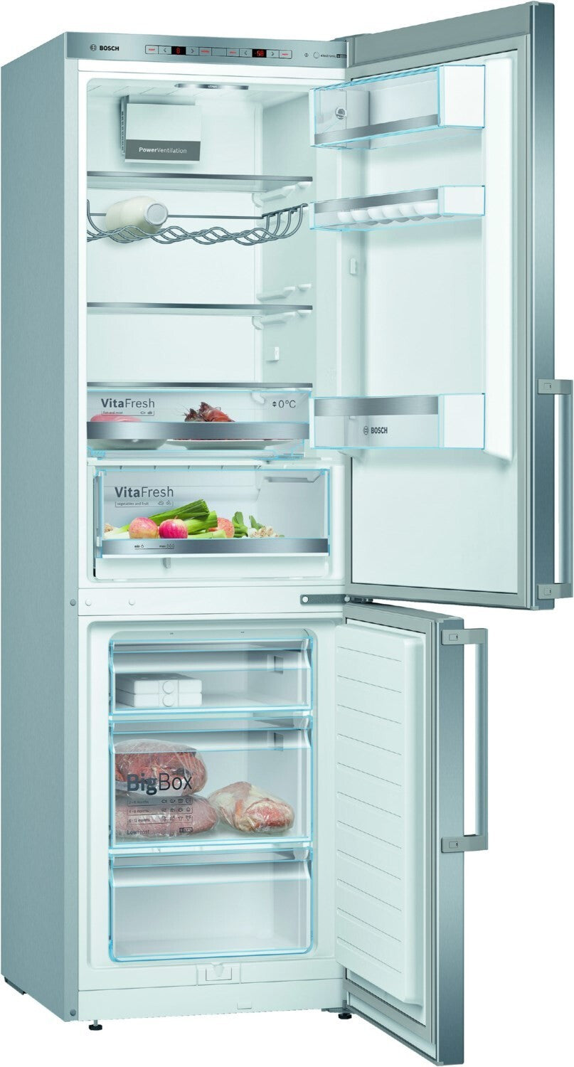 Combina frigorifica Bosch KGE368LCP, clasa C, Low Frost, 308 litri, 186 cm, Inox