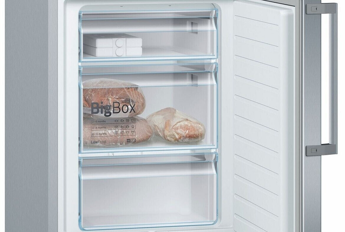 Combina frigorifica Bosch KGE368LCP, clasa C, Low Frost, 308 litri, 186 cm, Inox