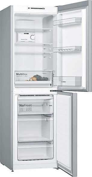 Combina frigorifica Bosch KGN34NLEB, No Frost, 300 litri, 186 cm, Inox