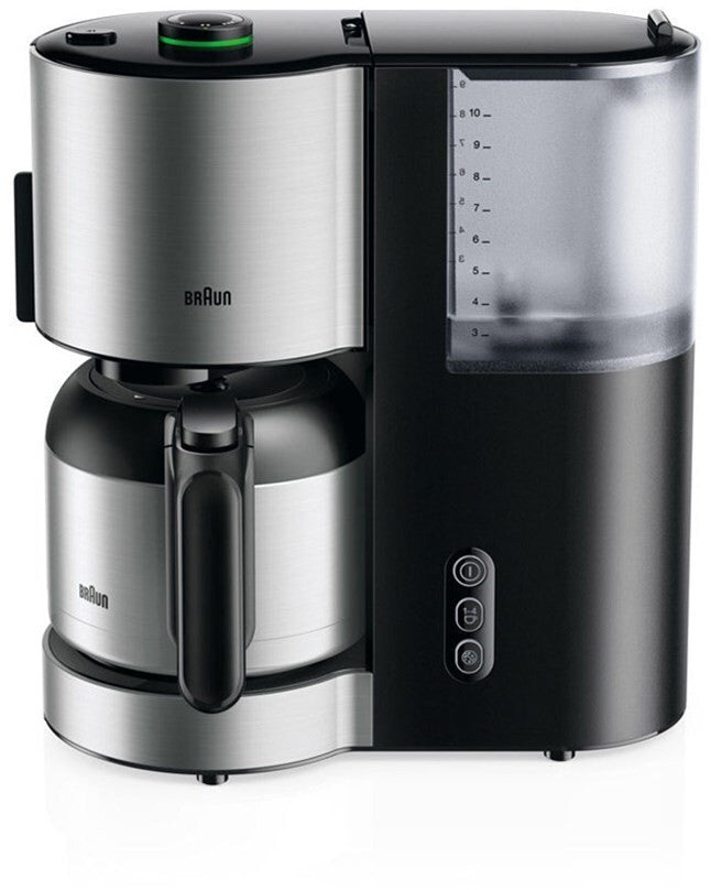 Cafetiera BRAUN IDCollection KF5105, 10 cesti, AromaSelect, OptiBrew, Negru/Inox