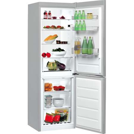 Combina frigorifica Indesit LI7 S2E S, 308 litri, Low Frost, clasa E, Argintiu