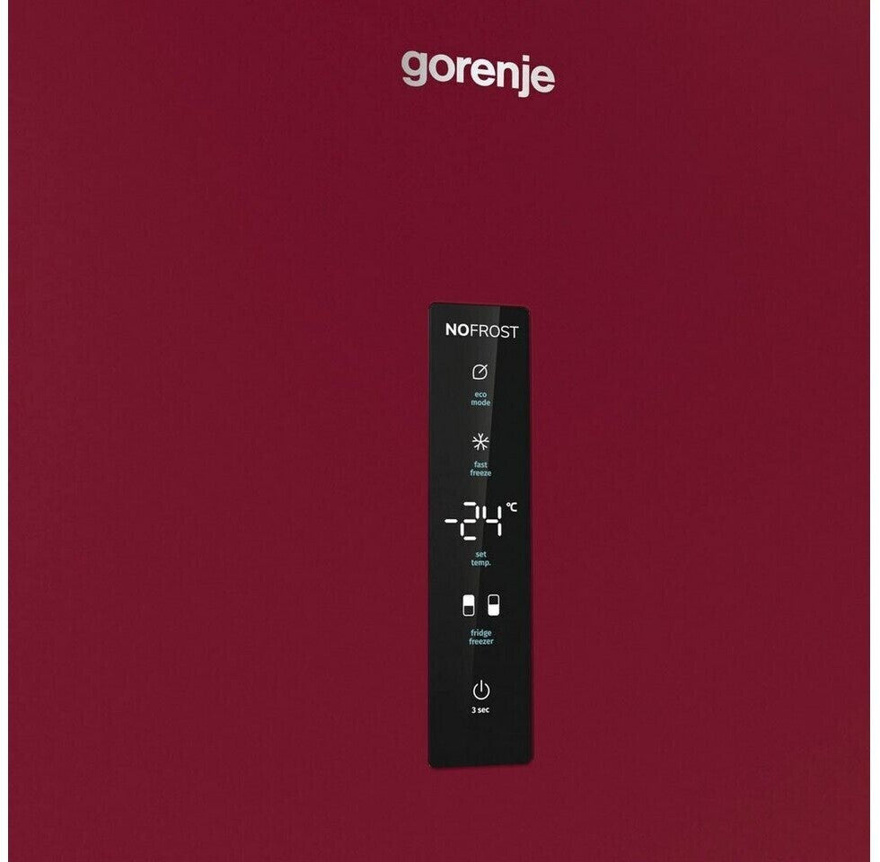 Combina frigorifica Gorenje NK79B0DR, clasa B, NoFrostPlus, 185 cm, 326 litri, Burgundy