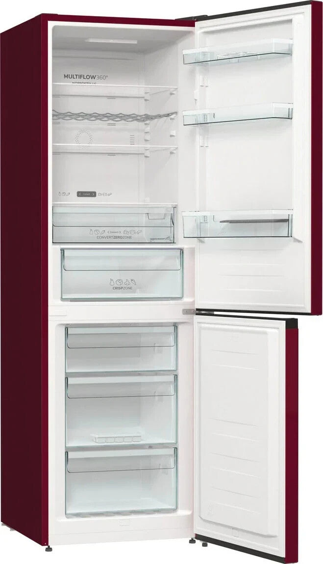 Combina frigorifica Gorenje NK79B0DR, clasa B, NoFrostPlus, 185 cm, 326 litri, Burgundy