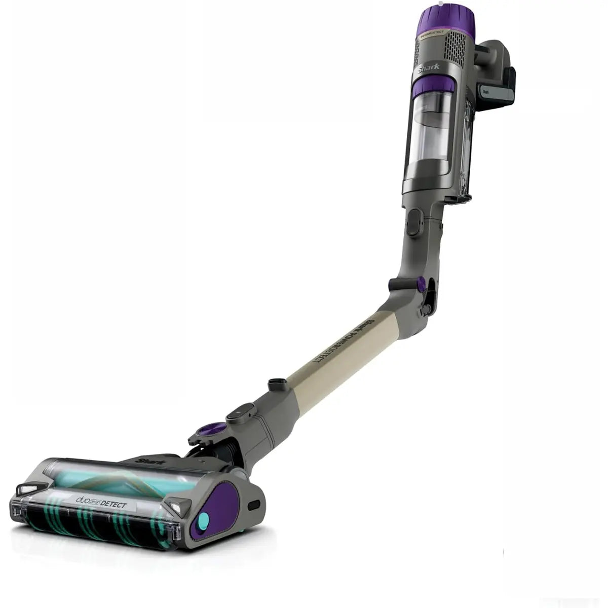 Aspirator vertical Shark IP3251EUT, 380W, 0.7 L, PowerDetect, Brat rabatabil, Autonomie 70 min, Gri/Violet