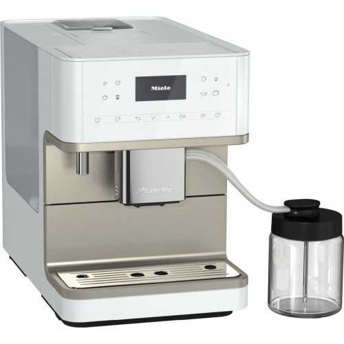Espressor automat Miele CM 6360 MilkPerfection White CleanSteelMetallic, 15 bar, 1,8 L, WiFiConn@ct, BrilliantLight, OneTouch for Two, AromaticSystem, Argintiu