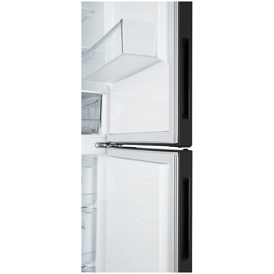 Combina frigorifica LG GBP62MCNBC, Clasa B, 384 litri, No Frost, Compresor Smart Inverter, DoorCooling+, LinearCooling, NatureFresh, 203 cm, Negru