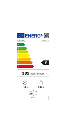 Frigider incorporabil Whirlpool ARG 9421 1N, 87.5 cm, 121 litri, Alb